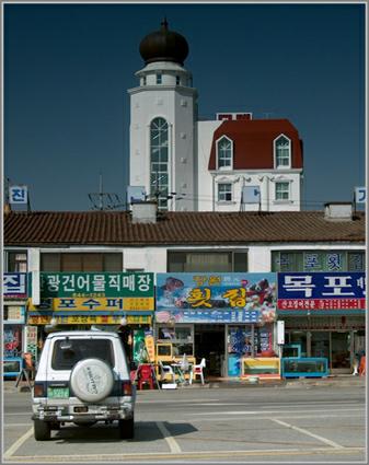 Motel and shops, east Korea, Ducruet