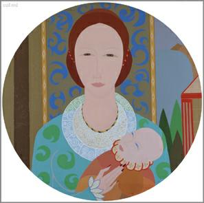 tondo avec mère et enfant