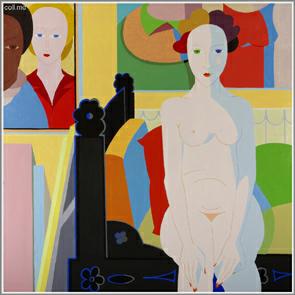 la pose sur le lit noir