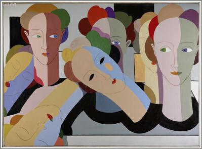 vitrine avec objets d'art